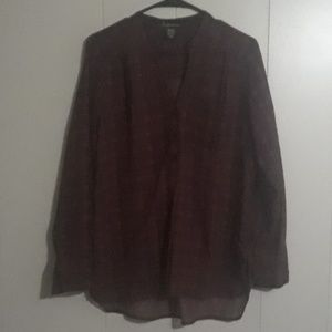 Signature studio sheer, long sleeve top